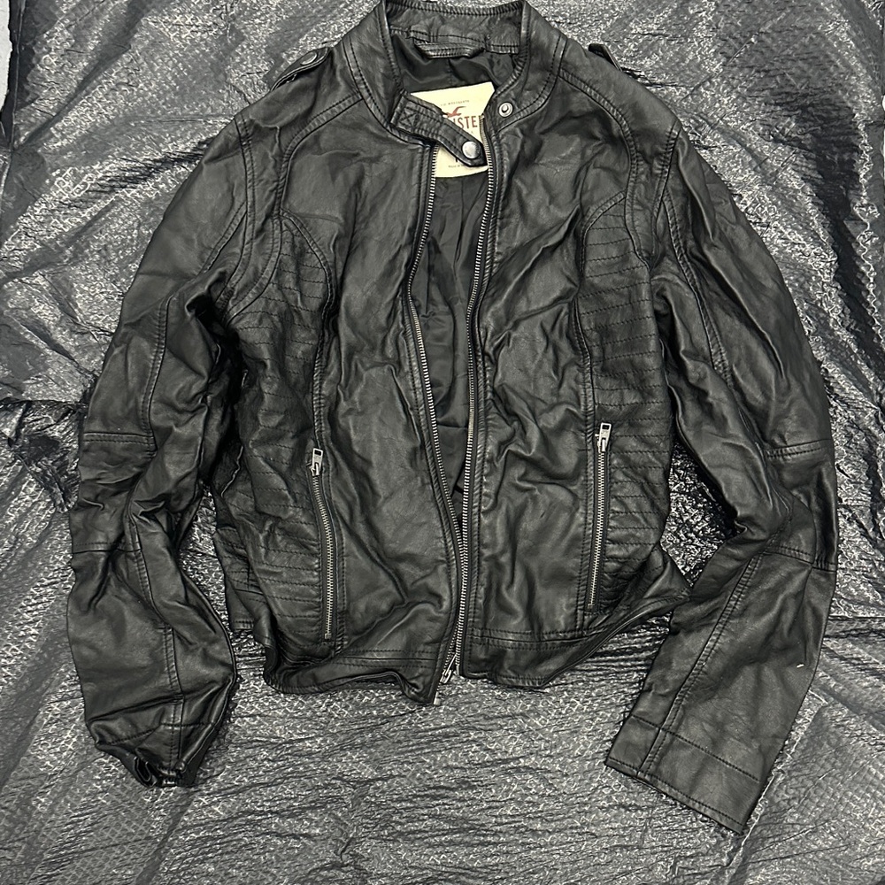 Hollister Black Leather Jacket